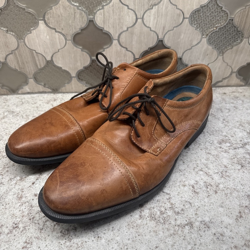 Nunn Bush Comfort Gel Memory Foam Brown Leather Men's Dress Shoes Sizeโ 13